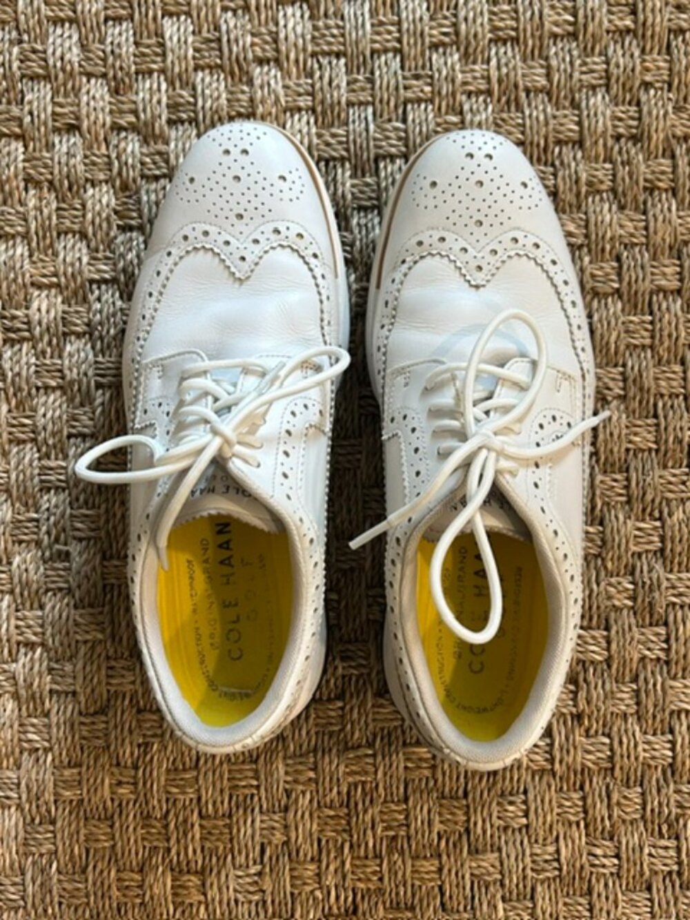 Cole Haan ZERØGRAND Waterproof Golf Shoes White Wingtip 9.5